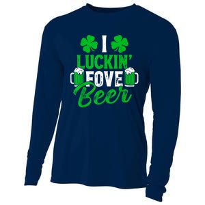 I Luckin Fove Beer St Patricks Day Likes To Drink Cooling Performance Long Sleeve Crew