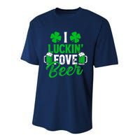 I Luckin Fove Beer St Patricks Day Likes To Drink Performance Sprint T-Shirt