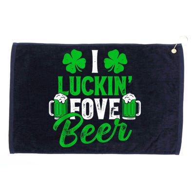 I Luckin Fove Beer St Patricks Day Likes To Drink Grommeted Golf Towel