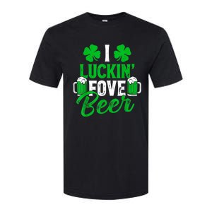 I Luckin Fove Beer St Patricks Day Likes To Drink Softstyle CVC T-Shirt