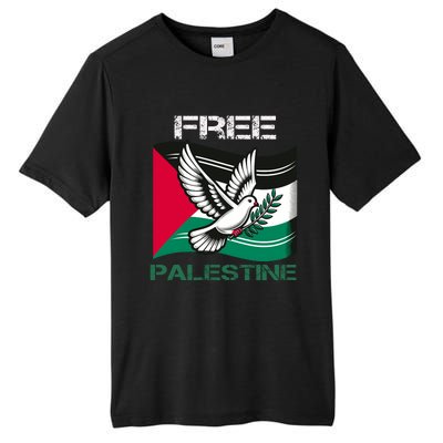 I Love Free Palestine Flag Save Gaza Strip Palestinian Tall Fusion ChromaSoft Performance T-Shirt