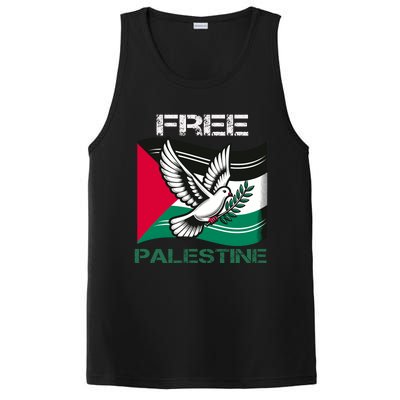 I Love Free Palestine Flag Save Gaza Strip Palestinian PosiCharge Competitor Tank