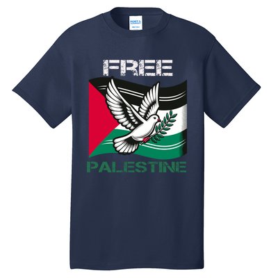 I Love Free Palestine Flag Save Gaza Strip Palestinian Tall T-Shirt