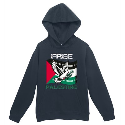 I Love Free Palestine Flag Save Gaza Strip Palestinian Urban Pullover Hoodie