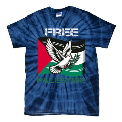 I Love Free Palestine Flag Save Gaza Strip Palestinian Tie-Dye T-Shirt