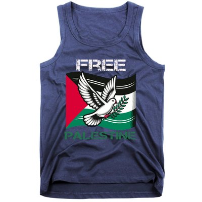 I Love Free Palestine Flag Save Gaza Strip Palestinian Tank Top