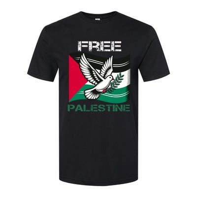 I Love Free Palestine Flag Save Gaza Strip Palestinian Softstyle CVC T-Shirt