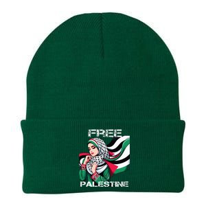 I Love Free Palestine Flag Save Gaza Strip Palestinian Knit Cap Winter Beanie