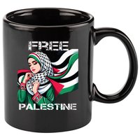 I Love Free Palestine Flag Save Gaza Strip Palestinian 11oz C Handle Ceramic Mug