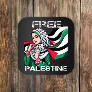 I Love Free Palestine Flag Save Gaza Strip Palestinian Coaster