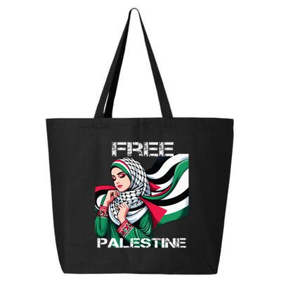 I Love Free Palestine Flag Save Gaza Strip Palestinian 25L Jumbo Tote