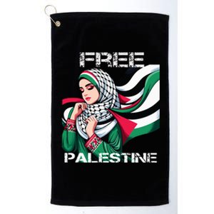 I Love Free Palestine Flag Save Gaza Strip Palestinian Platinum Collection Golf Towel