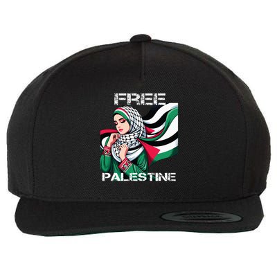 I Love Free Palestine Flag Save Gaza Strip Palestinian Wool Snapback Cap