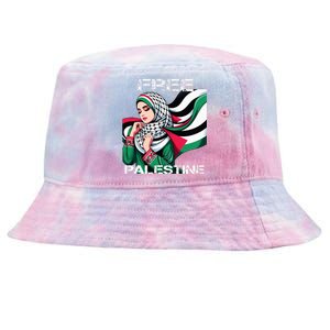 I Love Free Palestine Flag Save Gaza Strip Palestinian Tie-Dyed Bucket Hat