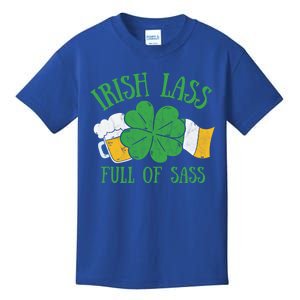 Irish Lass Full Of Sass Meaningful Gift Funny Beer Shamrock Irish Flag Cute Gift Kids T-Shirt