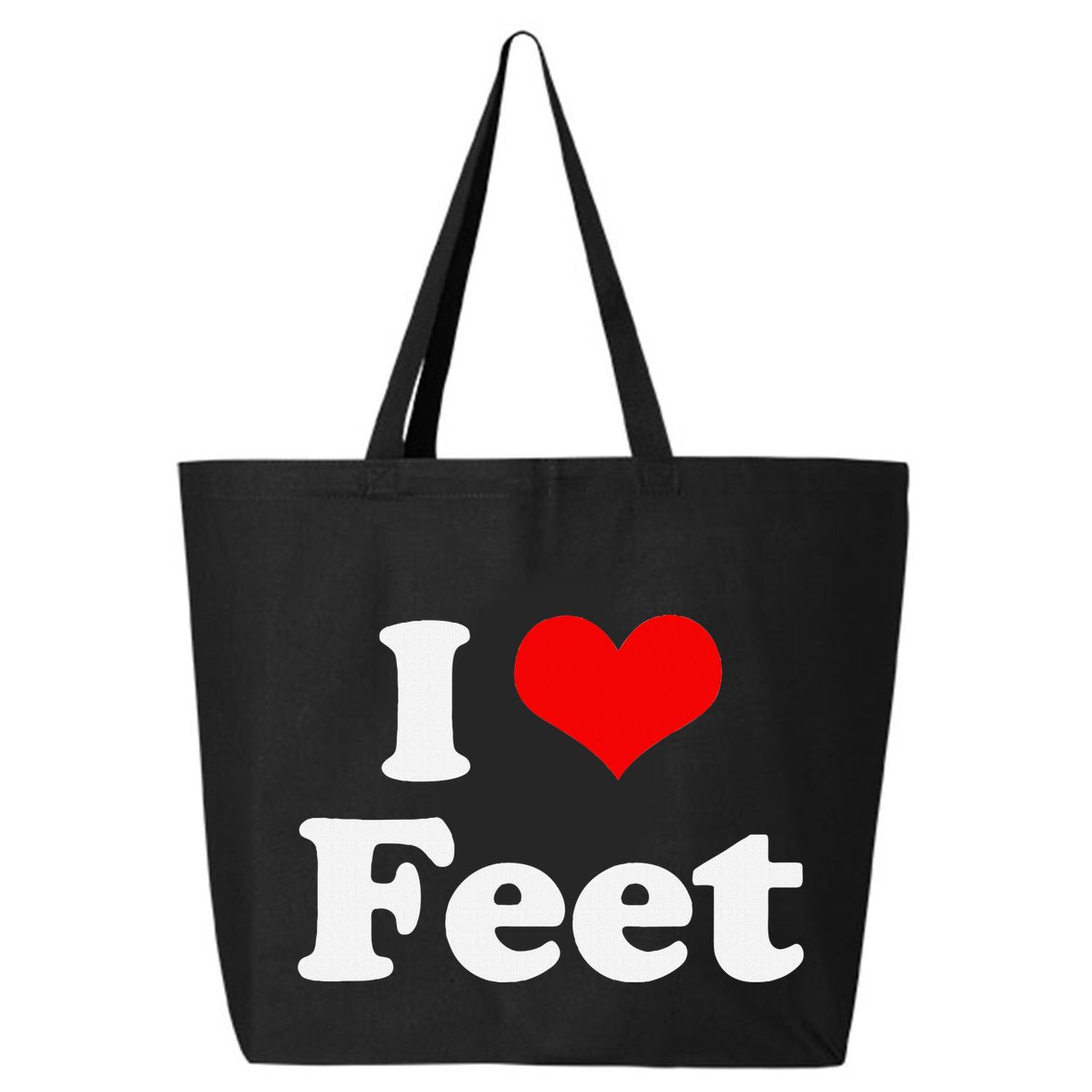 I Love Feet I Heart Feet 25L Jumbo Tote