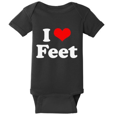 I Love Feet I Heart Feet Baby Bodysuit