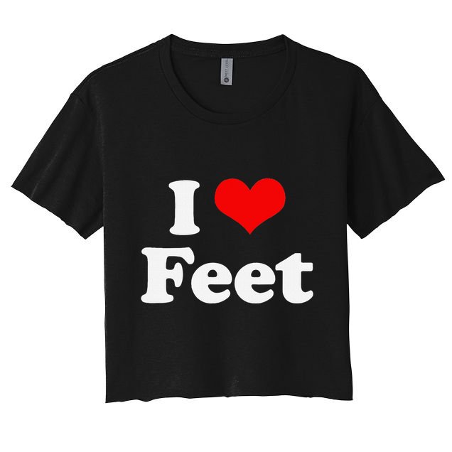 I Love Feet I Heart Feet Crop Top