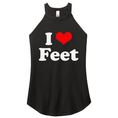 I Love Feet I Heart Feet Women's Perfect Tri Rocker Tank