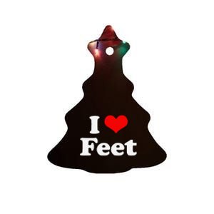 I Love Feet I Heart Feet Ceramic Tree Ornament