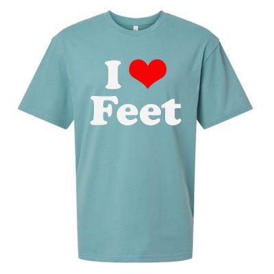 I Love Feet I Heart Feet Sueded Cloud Jersey T-Shirt