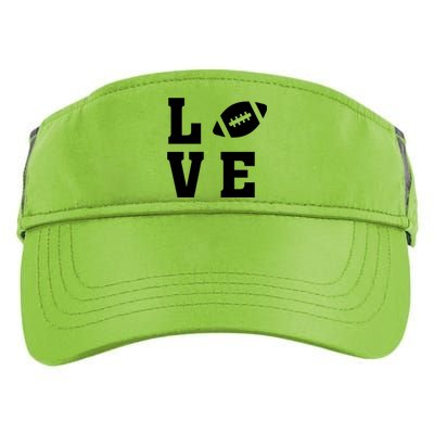 I Love Football Gift Football Lover Ball Silhouette Image Gift Adult Drive Performance Visor