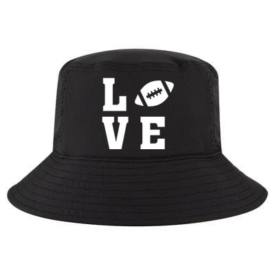 I Love Football Gift Football Lover Ball Silhouette Image Gift Cool Comfort Performance Bucket Hat