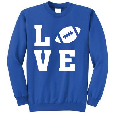 I Love Football Gift Football Lover Ball Silhouette Image Gift Tall Sweatshirt