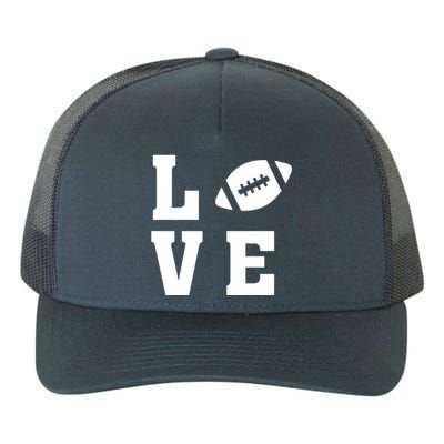 I Love Football Gift Football Lover Ball Silhouette Image Gift Yupoong Adult 5-Panel Trucker Hat