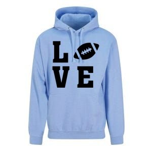 I Love Football Gift Football Lover Ball Silhouette Image Gift Unisex Surf Hoodie