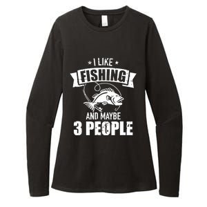 I like fishing and maybe three people Womens CVC Long Sleeve Shirt