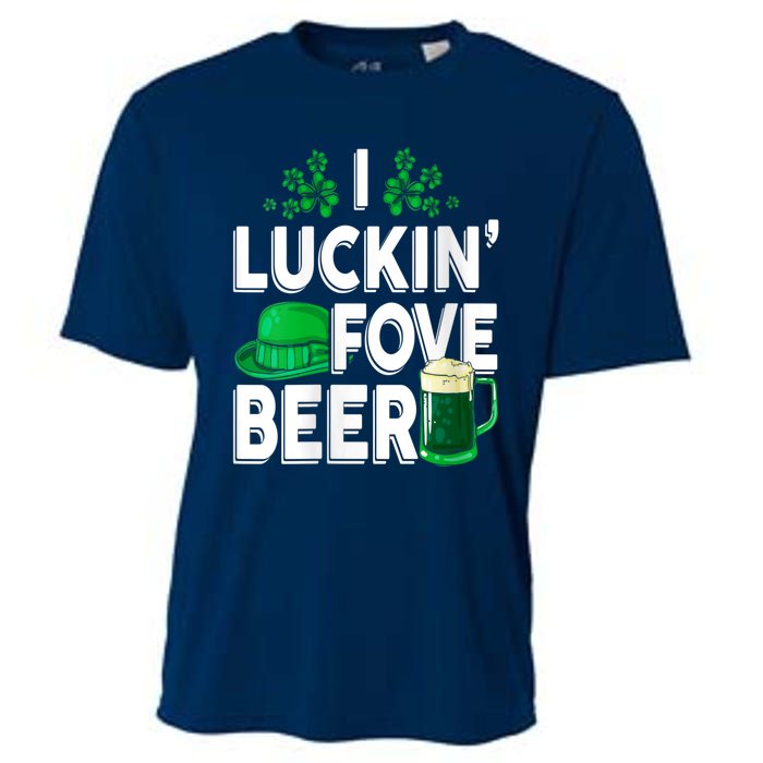 I Luckin Fove Beer St Patricks Day Likes To Drink Cooling Performance Crew T-Shirt