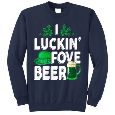 I Luckin Fove Beer St Patricks Day Likes To Drink Sweatshirt