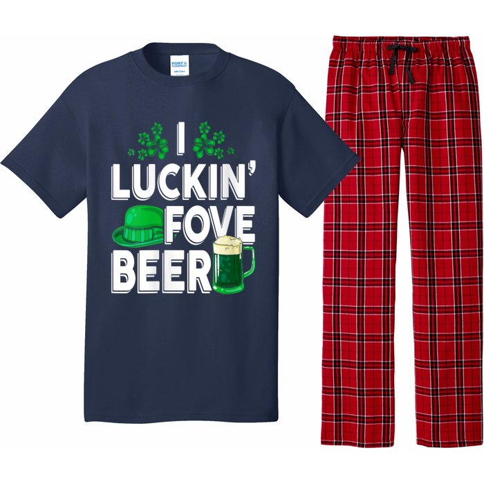 I Luckin Fove Beer St Patricks Day Likes To Drink Pajama Set