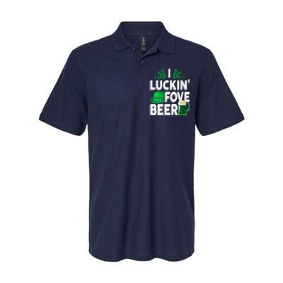 I Luckin Fove Beer St Patricks Day Likes To Drink Softstyle Adult Sport Polo