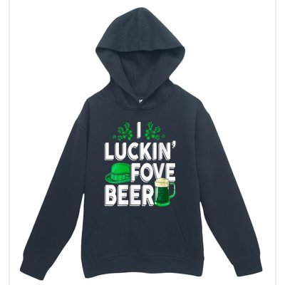 I Luckin Fove Beer St Patricks Day Likes To Drink Urban Pullover Hoodie