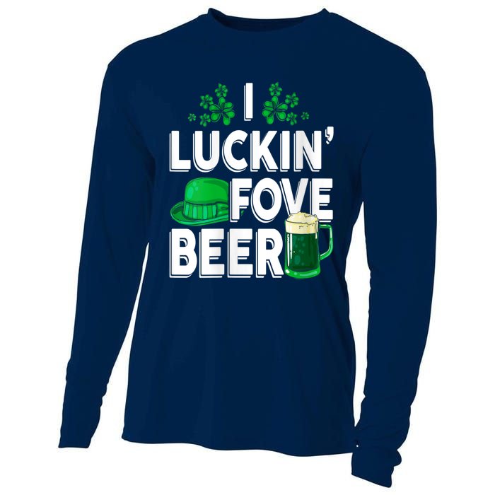 I Luckin Fove Beer St Patricks Day Likes To Drink Cooling Performance Long Sleeve Crew