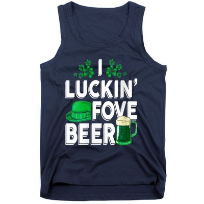 I Luckin Fove Beer St Patricks Day Likes To Drink Tank Top