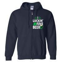 I Luckin Fove Beer St Patricks Day Likes To Drink Full Zip Hoodie