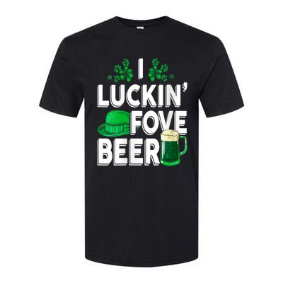 I Luckin Fove Beer St Patricks Day Likes To Drink Softstyle CVC T-Shirt