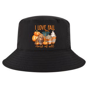 I Love Fall Most Pumpkin Spice Coffee Latte Ice Cream Autumn Gift Cool Comfort Performance Bucket Hat