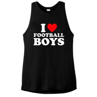 I Love Football Ladies PosiCharge Tri-Blend Wicking Tank