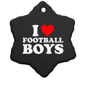 I Love Football Ceramic Star Ornament