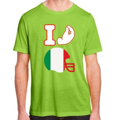 I Love Football Italians Hand Gestures Fan Quarterback Adult ChromaSoft Performance T-Shirt