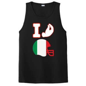 I Love Football Italians Hand Gestures Fan Quarterback PosiCharge Competitor Tank