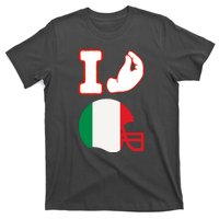 I Love Football Italians Hand Gestures Fan Quarterback T-Shirt