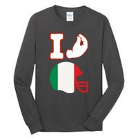 I Love Football Italians Hand Gestures Fan Quarterback Tall Long Sleeve T-Shirt