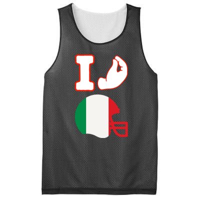 I Love Football Italians Hand Gestures Fan Quarterback Mesh Reversible Basketball Jersey Tank