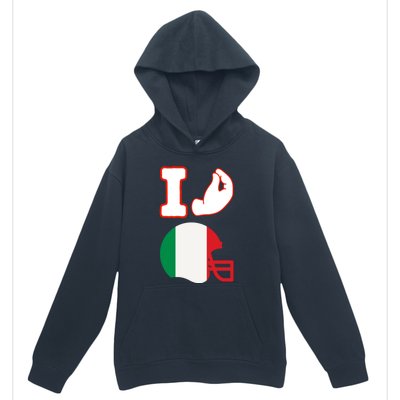 I Love Football Italians Hand Gestures Fan Quarterback Urban Pullover Hoodie