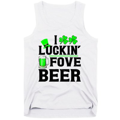 I Luckin Fove Beer St Patricks Day Likes To Drink Tank Top